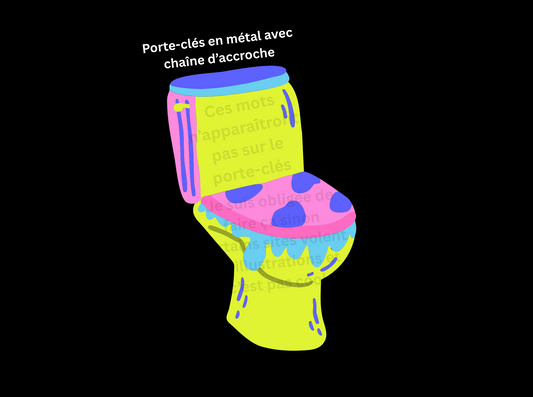 Précommande - Porté-clés toilettes en métal avec attache