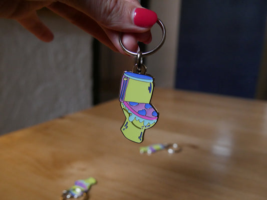 Précommande - Porté-clés toilettes en métal avec attache